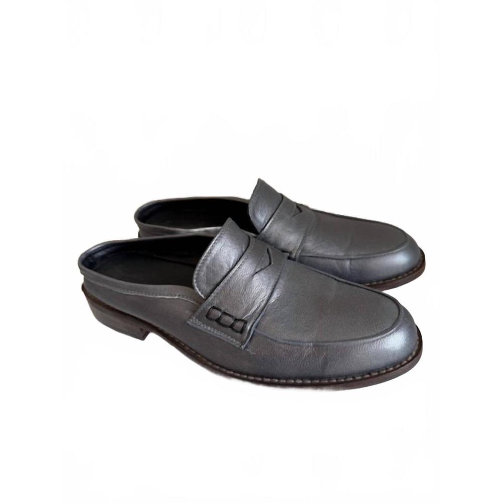 NEW ESQUIVEL women's vero loafer in metallic pewter